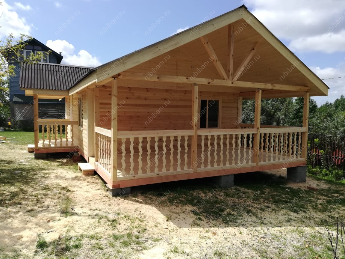 Баня из бруса 6 на 8.5 с террасой — фото 4 Баня из бруса 6 на 8.5 с террасой — фото 4