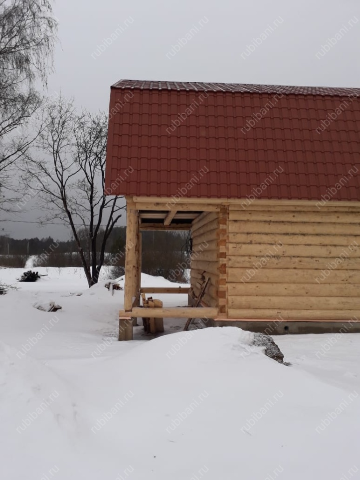 Баня сруб 6 на 6 с террасой и мансардой — фото 4 Баня сруб 6 на 6 с террасой и мансардой — фото 4