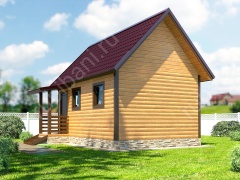 Баня из бруса 6 на 4 с туалетом 24 м²