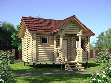 Баня из бревна 4×5.5 (ББ-6), 22 м² Баня из бревна 4×5.5 (ББ-6), 22 м²