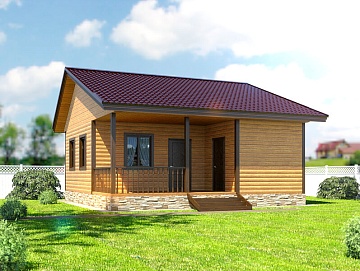 Баня из бруса 7×7 (Б-15), 49 м² Баня из бруса 7×7 (Б-15), 49 м²