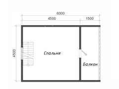 Баня 6 на 6 с мансардой 36 м²