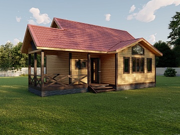 Баня из бруса 7×8 (Б107), 60 м² Баня из бруса 7×8 (Б107), 60 м²
