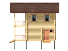 Баня 6 на 8 с мансардой (ББН-44) 96 м²
