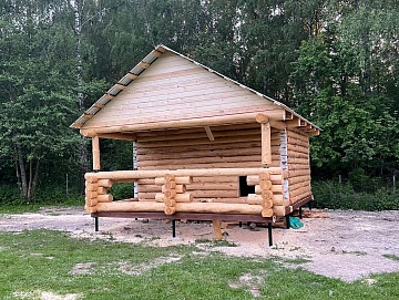 Баня 5×5 с террасой, 35 м² Баня 5×5 с террасой, 35 м²