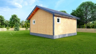 Баня из бруса 6×6 (Б-153), 36 м²