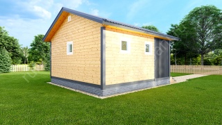 Баня из бруса 6×6 (Б-137), 36 м²