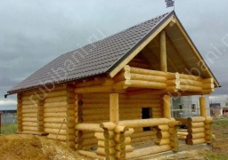 Баня 6×5 с террасой, 30 м²