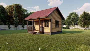 Баня из бруса 6×5 (Б-125), 28 м²