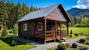 Баня 5×4 с террасой, 30 м²