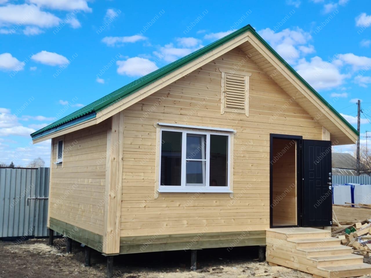 Дом-баня из бруса 6 на 6 с печью — фото 2 Дом-баня из бруса 6 на 6 с печью — фото 2