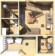 Дом-баня 5×5, 25 м²