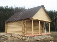 Баня 6×5 с террасой, 30 м²
