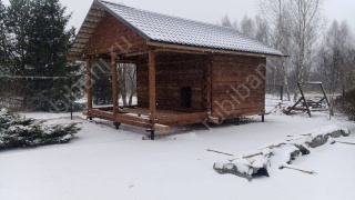 Баня 6×4 с террасой, 36 м²