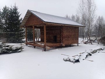 Баня 6×4 с террасой, 36 м² Баня 6×4 с террасой, 36 м²