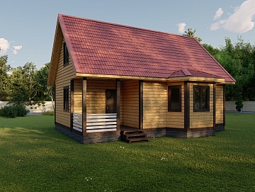 Баня из бруса 6×9 (Б-112), 95 м² Баня из бруса 6×9 (Б-112), 95 м²