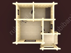 Баня из бревна 6×6 (ББ-14), 36 м²