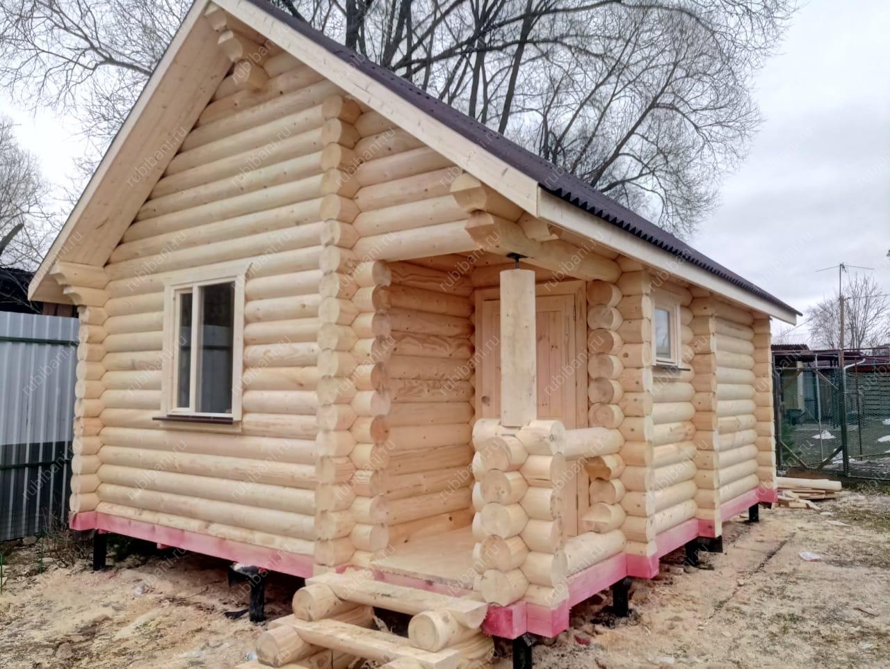 Баня из бревна под ключ с печкой — фото 2 Баня из бревна под ключ с печкой — фото 2