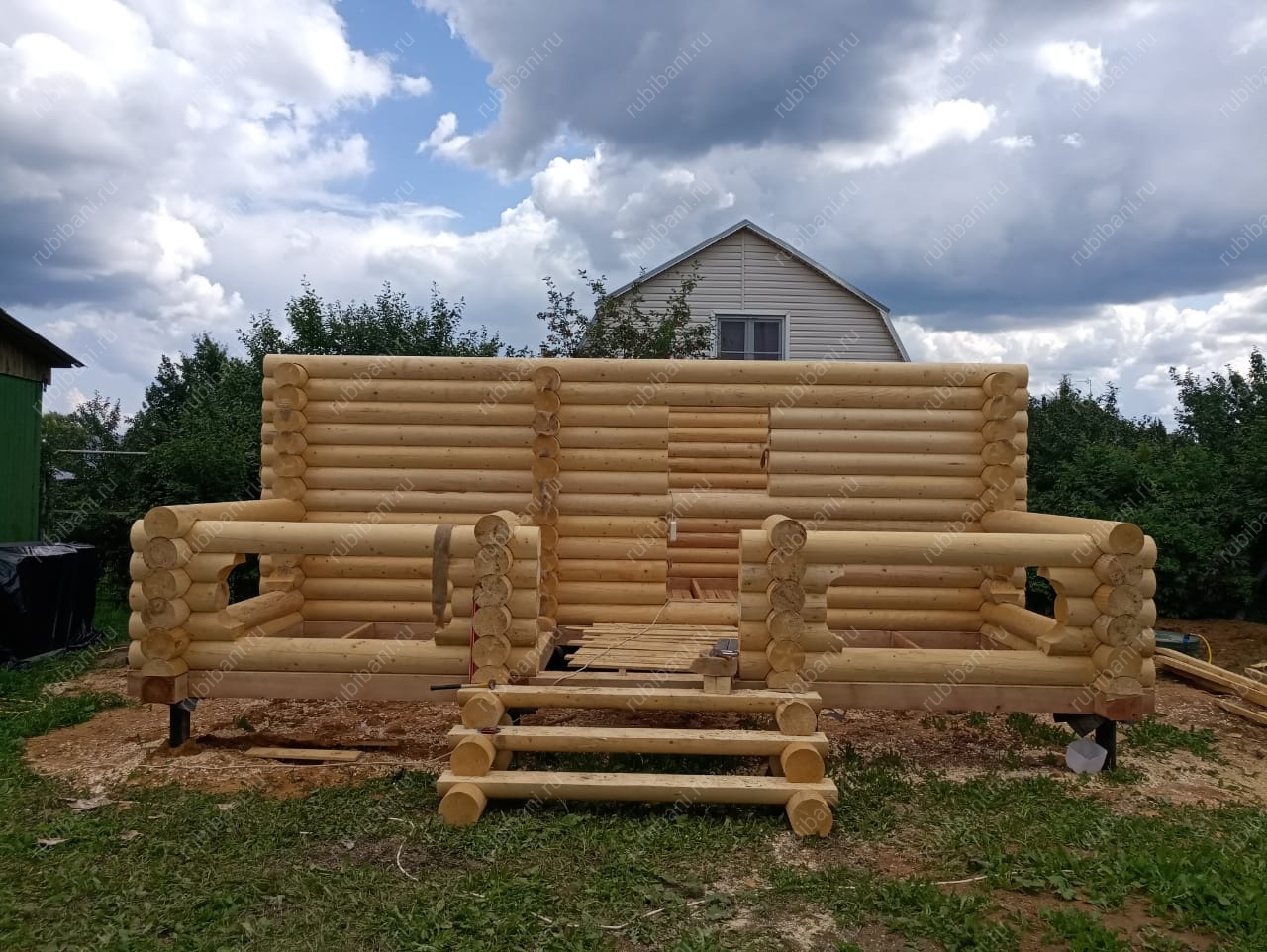 Баня из оцилиндрованного бревна — фото 5 Баня из оцилиндрованного бревна — фото 5