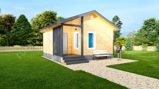 Баня из бруса 6×6 (Б-137), 36 м²