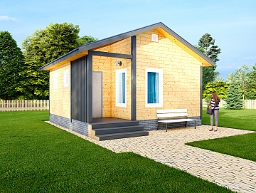 Баня из бруса 6×6 (Б-137), 36 м² Баня из бруса 6×6 (Б-137), 36 м²