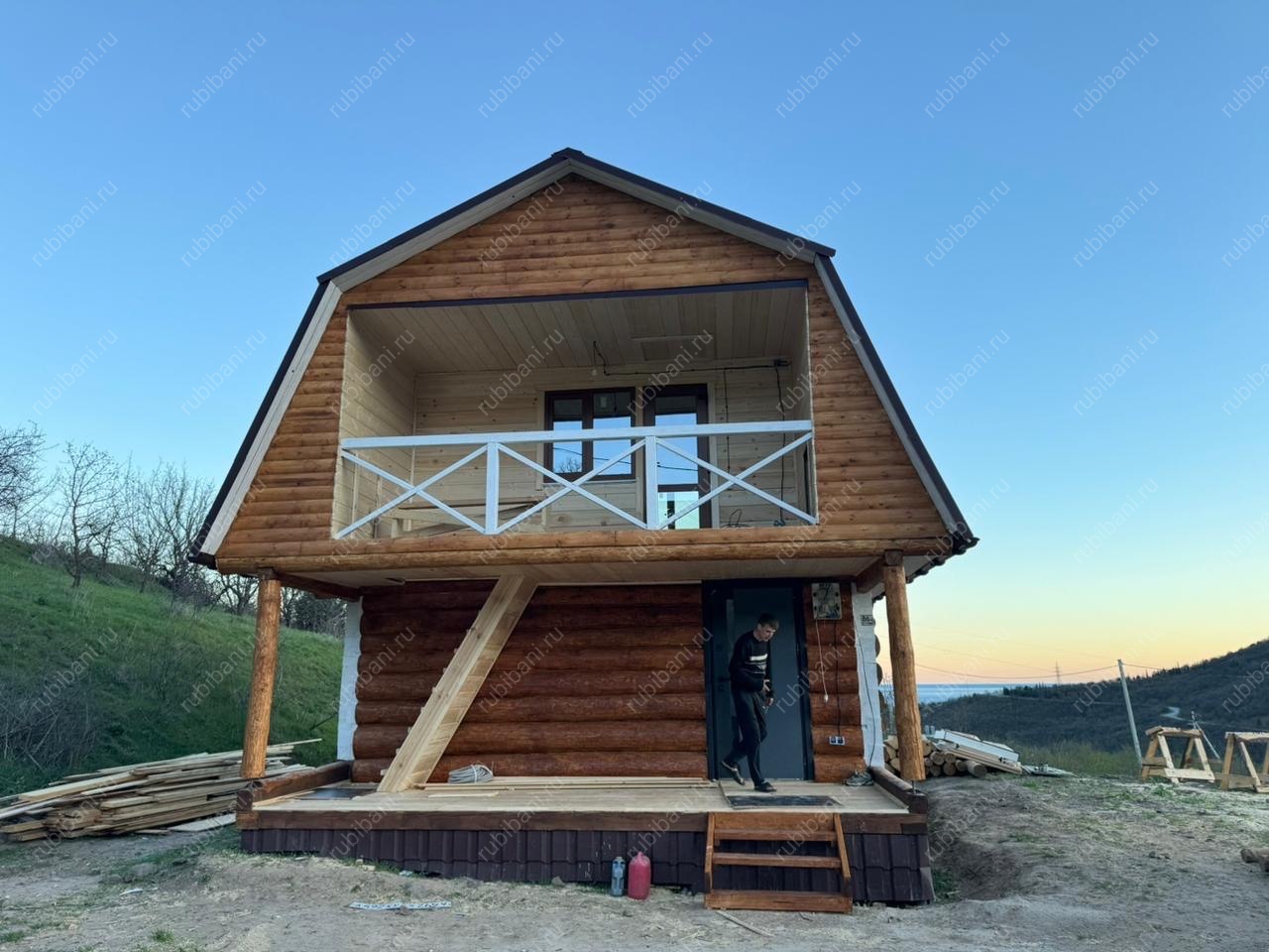 Дом- баня с террасой, сруб в лапу — фото 4 Дом- баня с террасой, сруб в лапу — фото 4