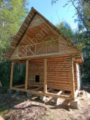 Дом-баня 7×5 с террасой, 35 м²
