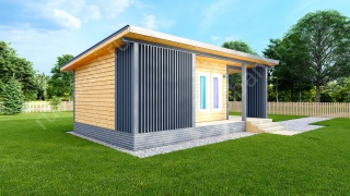 Баня из бруса 5×8 (Б-144), 40 м²