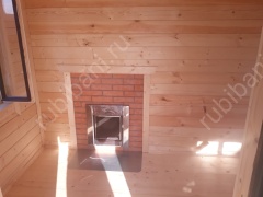 Баня из бруса 6×4 с террасой (Б-5), 24 м²