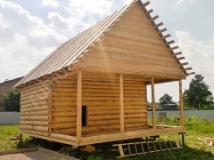 Баня 5×4 с террасой, 30 м²
