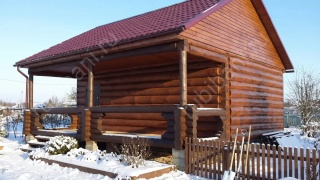 Баня 6×3 с террасой, 30 м²