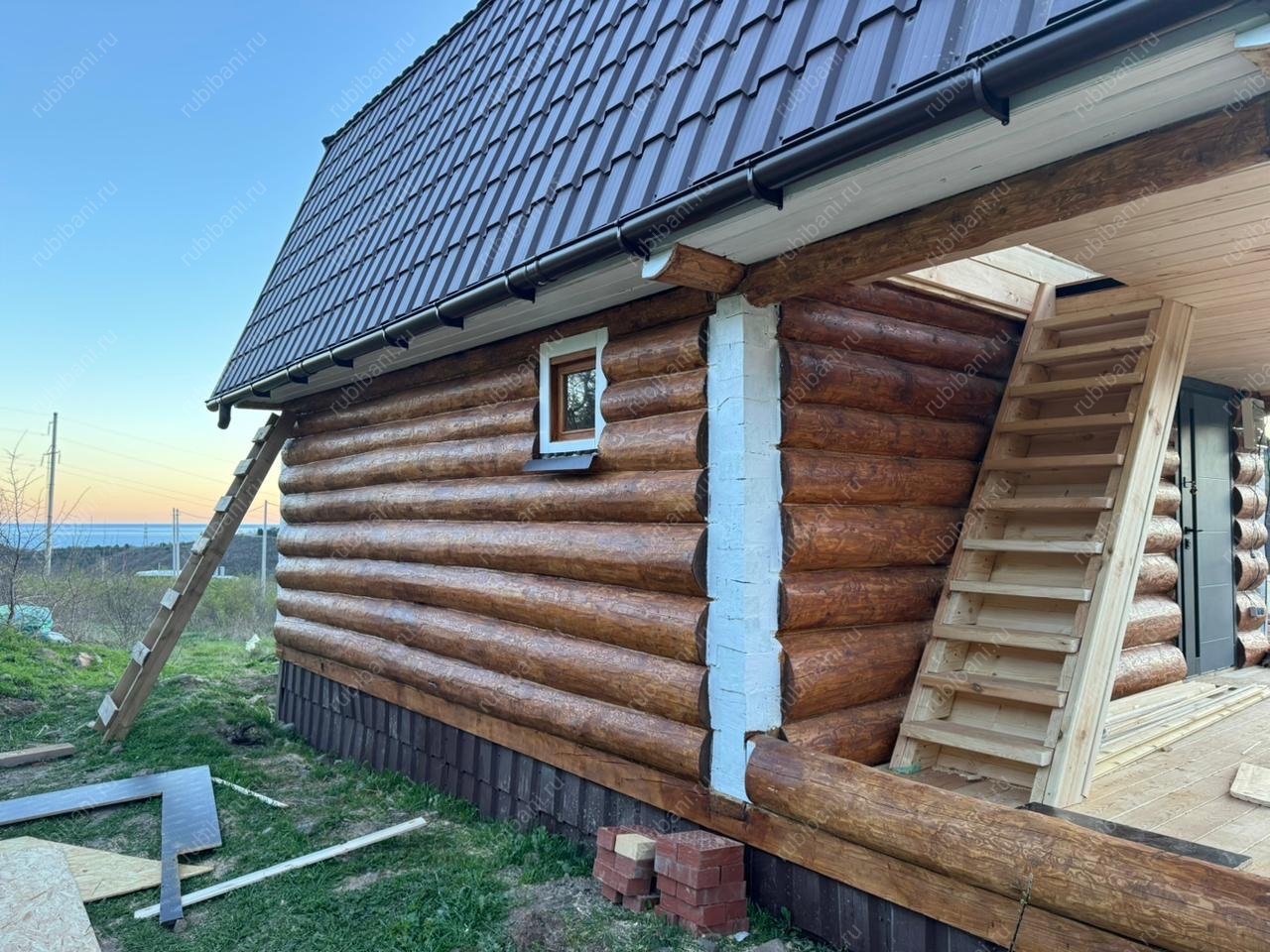 Дом- баня с террасой, сруб в лапу — фото 6 Дом- баня с террасой, сруб в лапу — фото 6