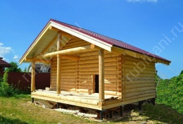 Баня 4×4 с террасой, 24 м²