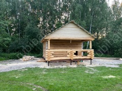 Баня 5×5 с террасой, 35 м²