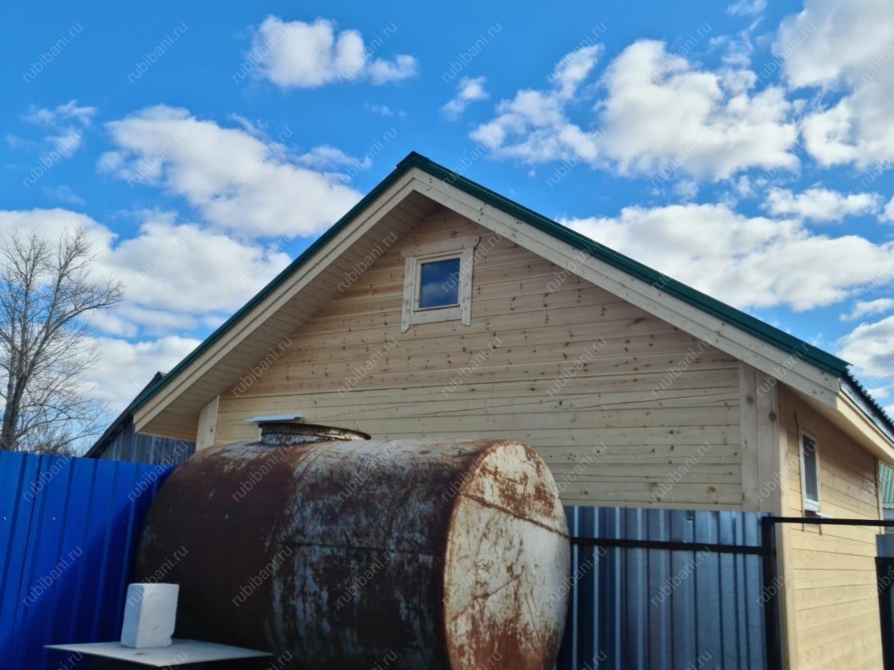 Дом-баня из бруса 6 на 6 с печью — фото 4 Дом-баня из бруса 6 на 6 с печью — фото 4