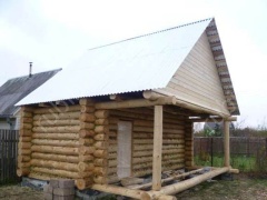 Баня 4×4 с террасой, 16 м²