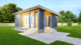 Баня из бруса 5×8 (Б-144), 40 м²