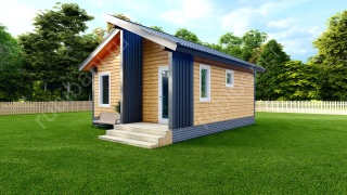 Баня из бруса 6×6 (Б-153), 36 м²
