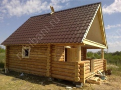 Баня 6×4 с террасой, 24 м²
