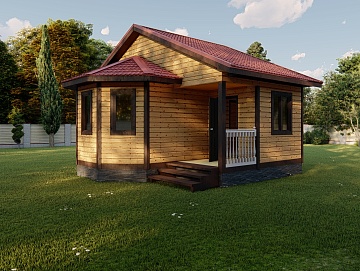 Баня из бруса 6×7.5 (Б-126), 36 м² Баня из бруса 6×7.5 (Б-126), 36 м²