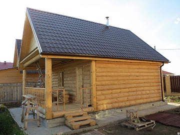 Баня 6×6 с террасой, 48 м² Баня 6×6 с террасой, 48 м²