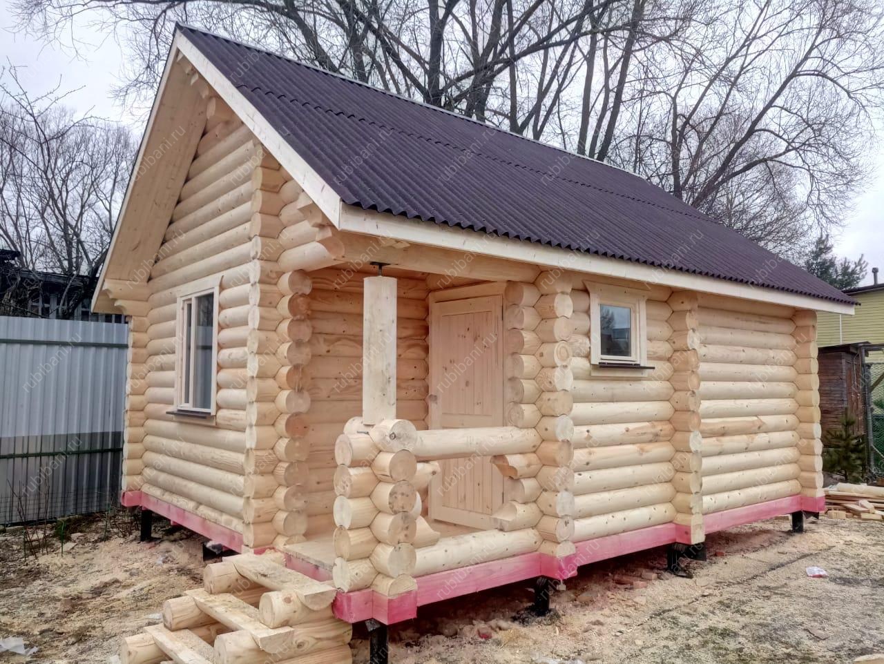 Баня из бревна под ключ с печкой — фото 1 Баня из бревна под ключ с печкой — фото 1